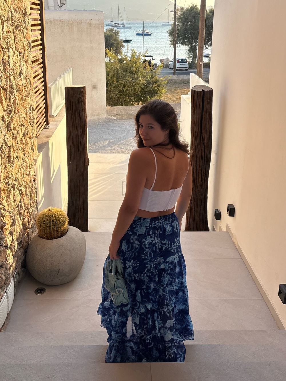 Misa Los Angeles - Marie Skirt Blue Floral - Picture 4 of 5